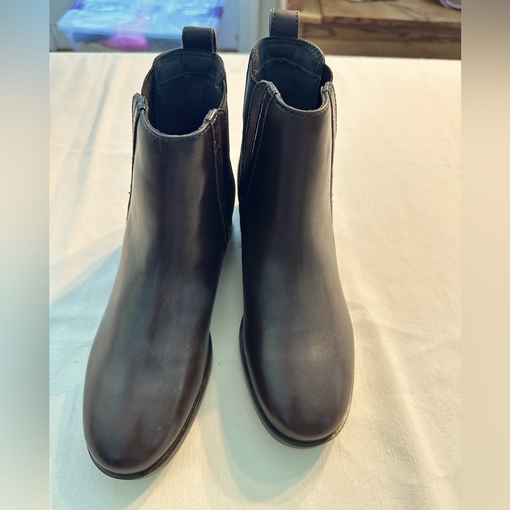 Rockport TruTech Brown Leather Ankle Boots Booties NWOT Size 5 1/2 - Picture 2 of 11